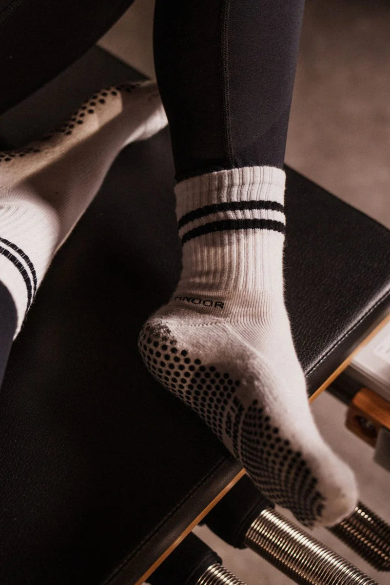 Pilates Grip Socks in White