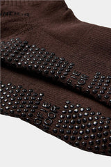 Pilates Grip Socks in Dark Brown