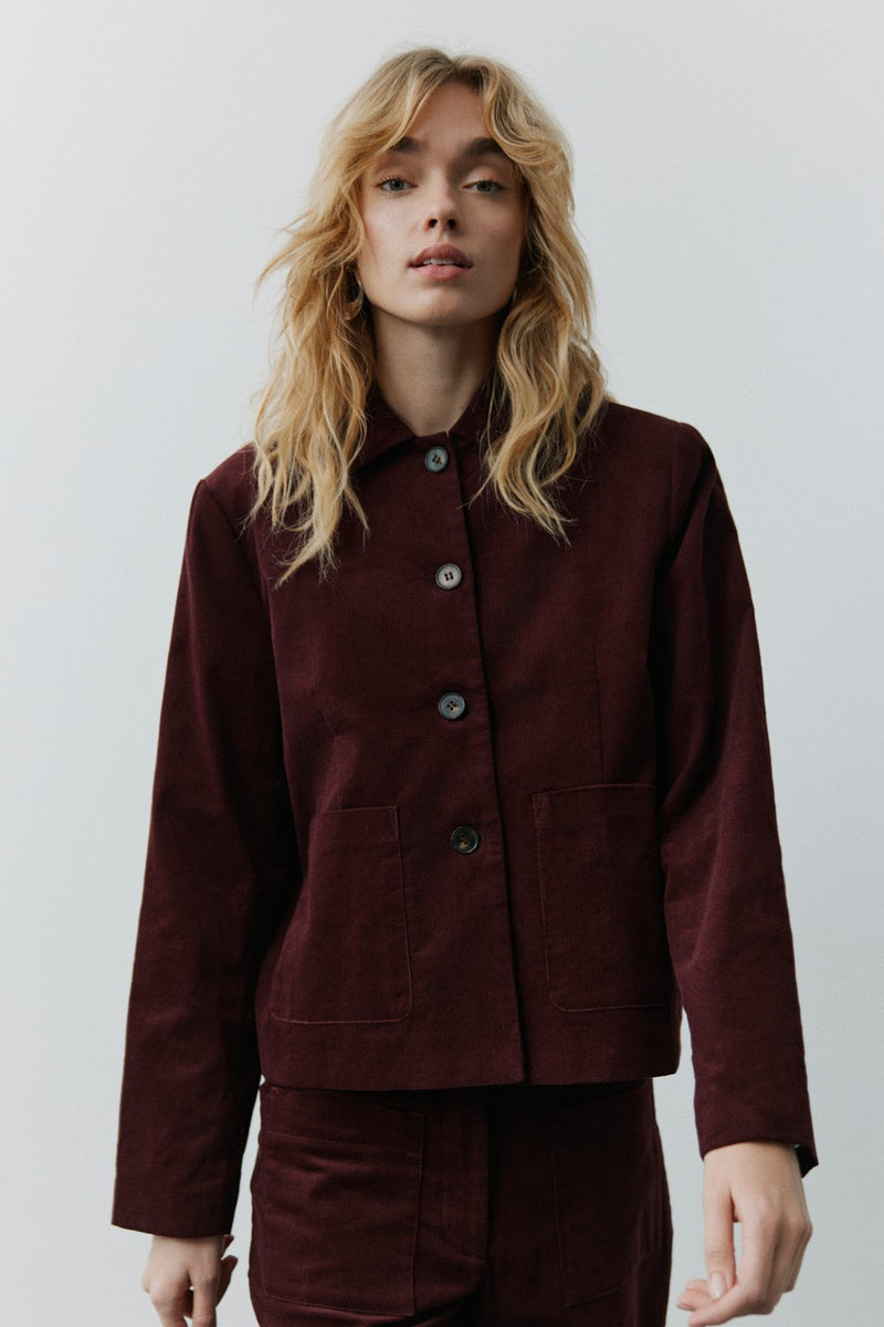 Zuri Jacket in Burgundy