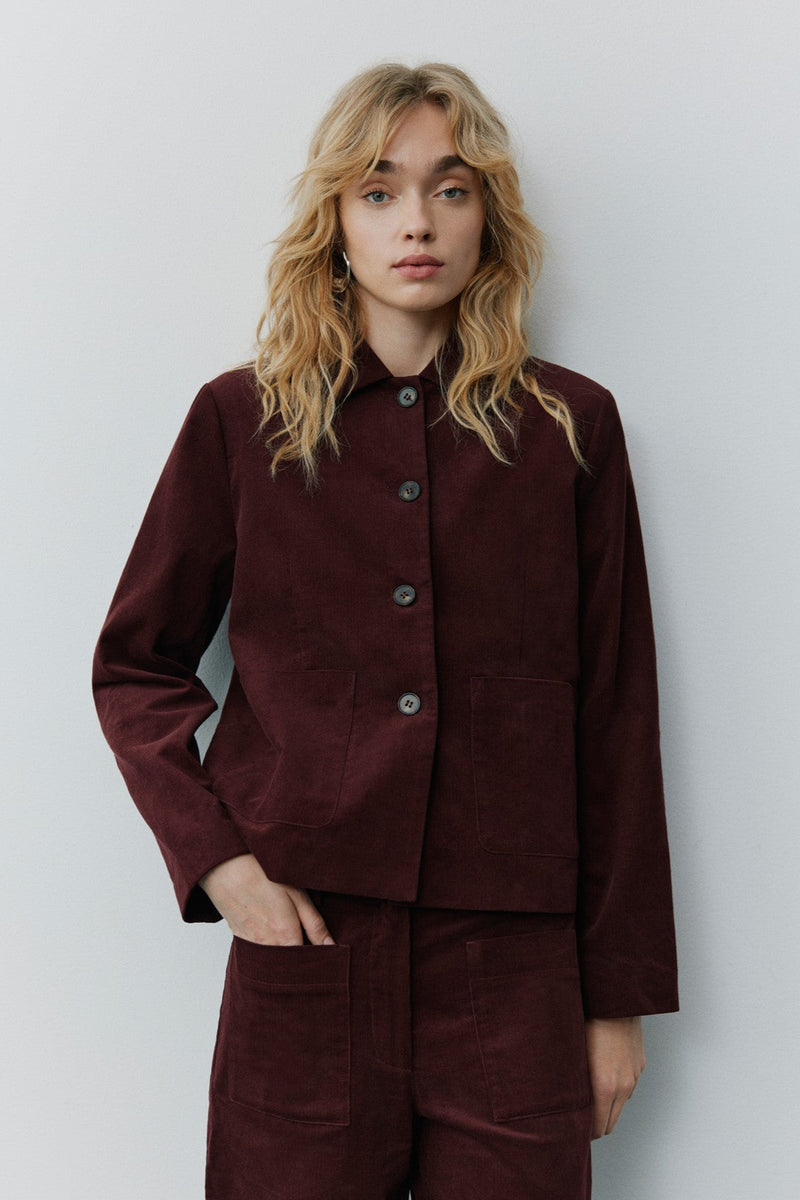 Zuri Jacket in Burgundy
