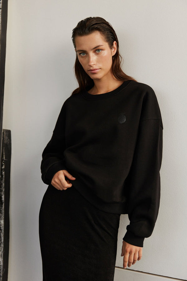 Slogan Sweatshirt in Black