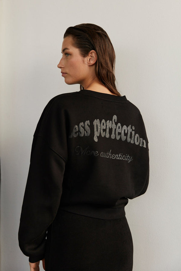 Slogan Sweatshirt in Black