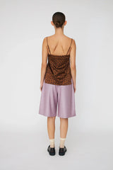 Striped Suiting Shorts in Light Purple