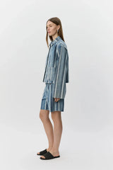 Striped Blue Denim Jacket
