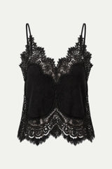 Underlayer Lace Top in Black