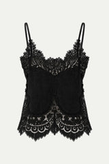 Underlayer Lace Top in Black
