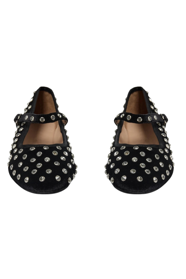 Rosa Ballerina Flats in Black