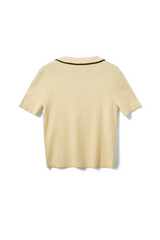 Jamie Knit Polo in Off White