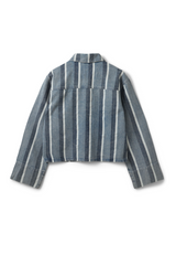 Striped Blue Denim Jacket