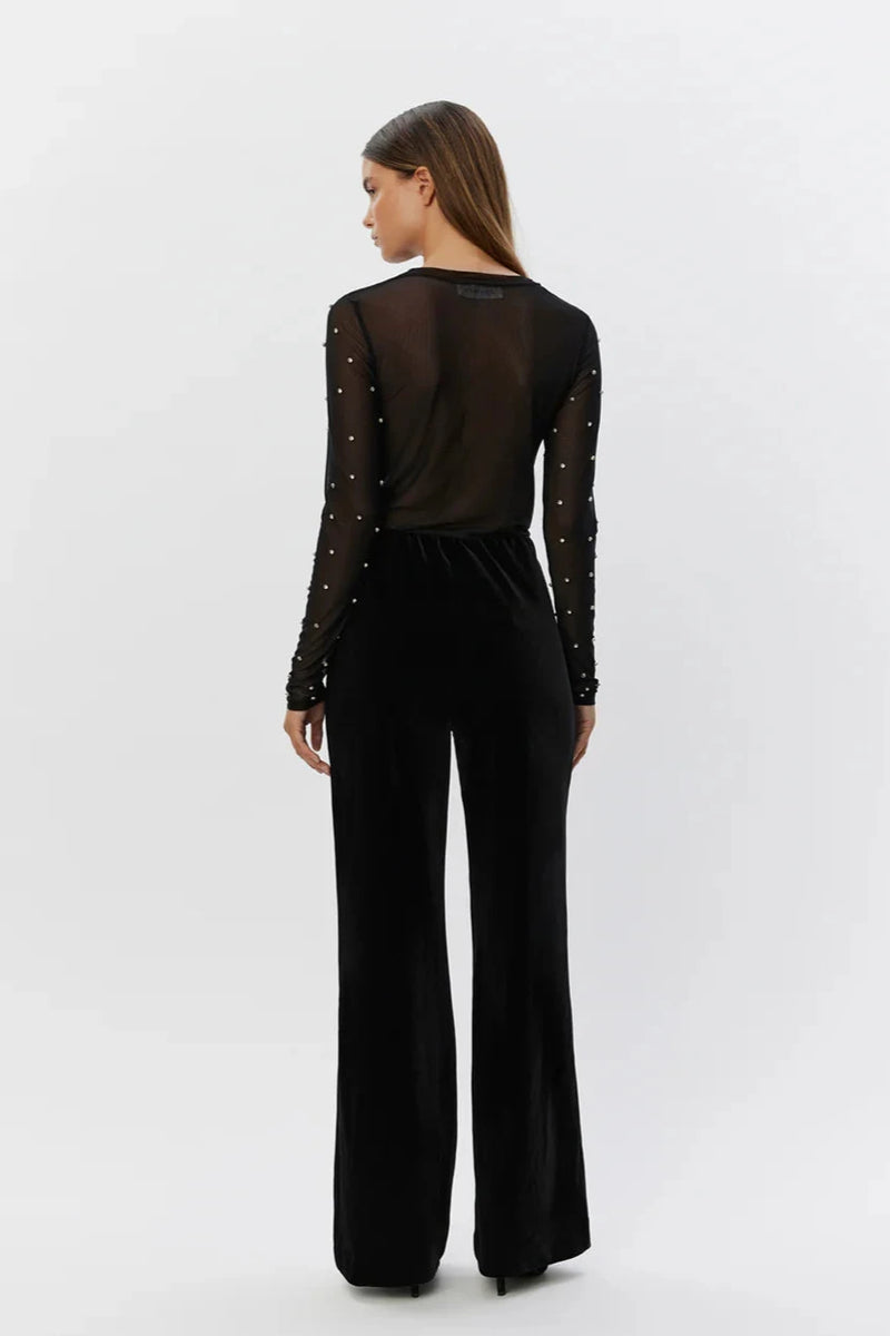 Velvet Trouser in Black