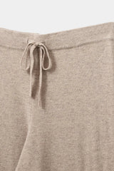 Brown Melange Wide Knit Trousers