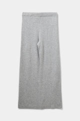Grey Melange Wide Knit Trousers