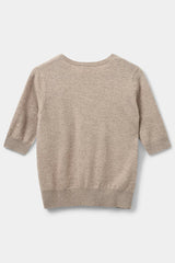 Viana Short Sleeve Knit in Brown Mélange