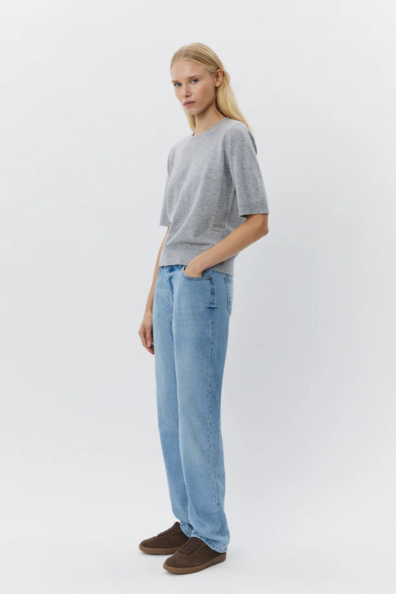 Viana Short Sleeve Knit in Grey