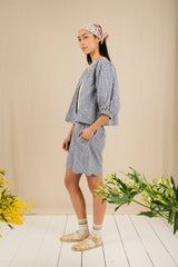 Vida Reversible Jacket in Navy/ Lemon Zest