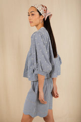 Vida Reversible Jacket in Navy/ Lemon Zest