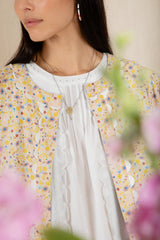 Vida Reversible Jacket in Navy/ Lemon Zest