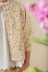 Vida Reversible Jacket in Navy/ Lemon Zest