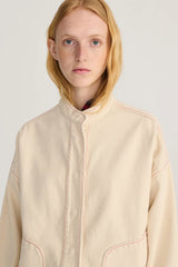 Vibrant Flower Ecru Twill Jacket