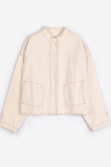Vibrant Flower Ecru Twill Jacket