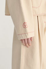 Vibrant Flower Ecru Twill Jacket
