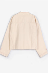 Vibrant Flower Ecru Twill Jacket