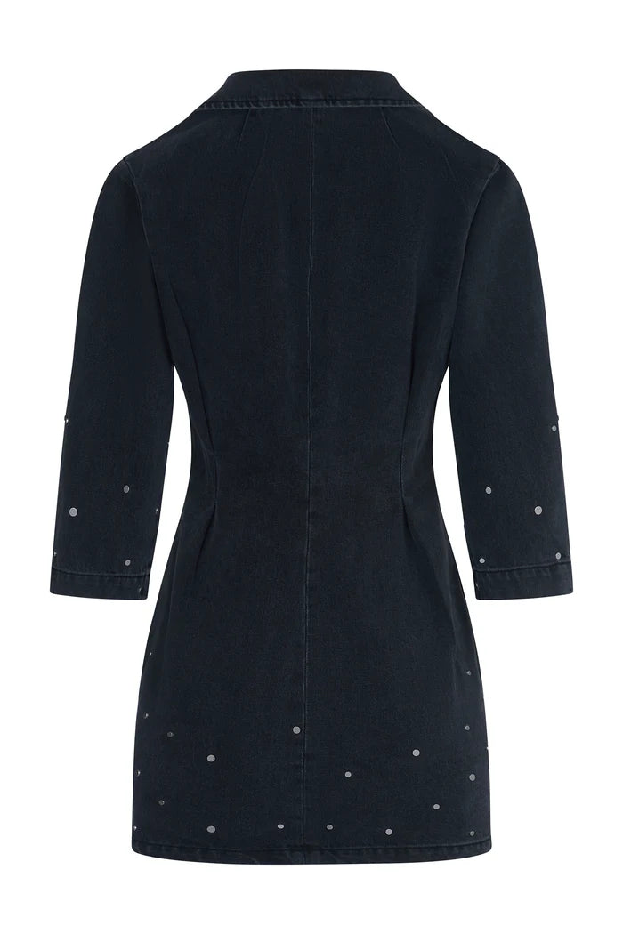 Bette Studded Dress in Raven
