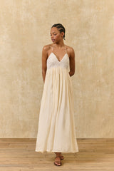 Flowy Maxi Dress in Cream