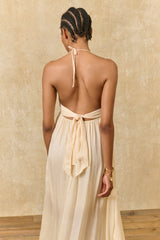 Flowy Maxi Dress in Cream