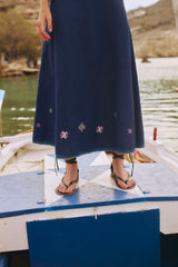Dafne Embroidered Midi Skirt