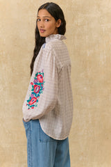 Cora Shirt in Cream Checks