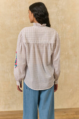 Cora Shirt in Cream Checks