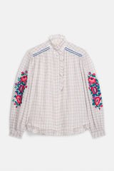 Cora Shirt in Cream Checks