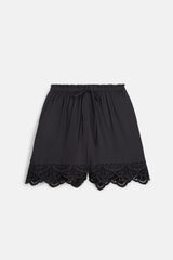 Boxi Cotton Shorts in Black