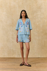 Maiwa Shorts in Stone Blue