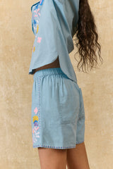 Maiwa Shorts in Stone Blue