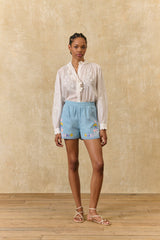 Maiwa Shorts in Stone Blue