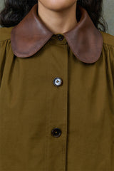 Short Cotton Jacket in Khaki