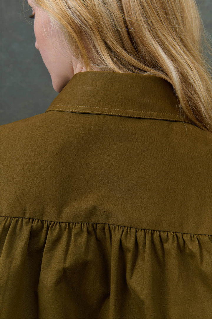 Short Cotton Jacket in Khaki