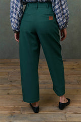 Wide Leg Trousers in Emerald