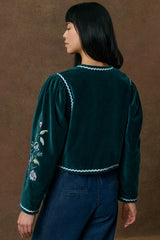 Dora Embroidered Velvet Jacket