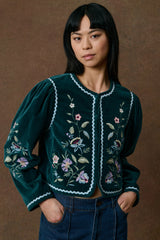 Dora Embroidered Velvet Jacket