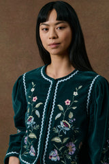 Dora Embroidered Velvet Jacket
