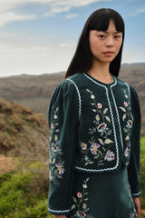 Dora Embroidered Velvet Jacket