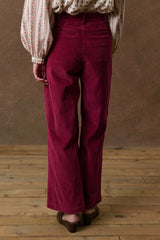 Doilla Corduroy Trousers in Beetroot