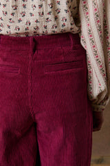 Doilla Corduroy Trousers in Beetroot