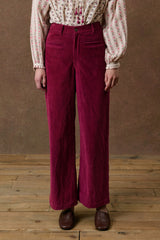 Doilla Corduroy Trousers in Beetroot