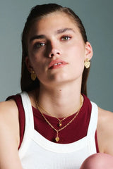 Wave Heart Necklace in Gold