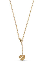 Wave Heart Necklace in Gold