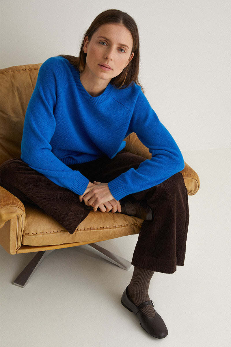 Knit Jumper in Royal Blue